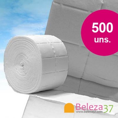 Rolo branco de papel perfurado com selo 500 unidades e logo Beleza37