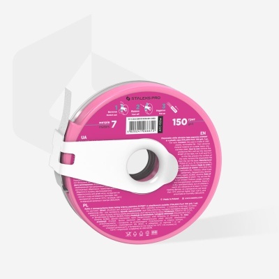 Rolo dispensador fita abrasiva Staleks Pro rosa e branco