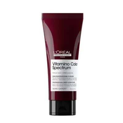 Tubo de condicionador L'Oréal Vitamino Color Spectrum bordeaux com tampa preta