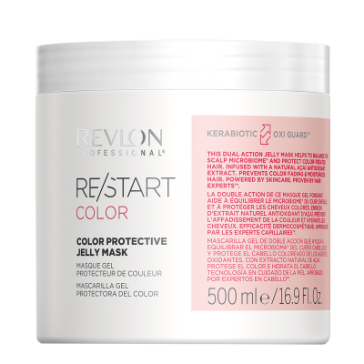 Máscara gel protetora de cor Revlon RE/START COLOR embalagem branca