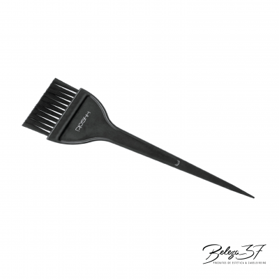 Pincel de coloração para cabelo preto com cabo longo e cerdas rígidas