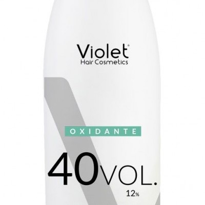 Frasco branco de oxidante para cabelo Violet 40 VOL 12%