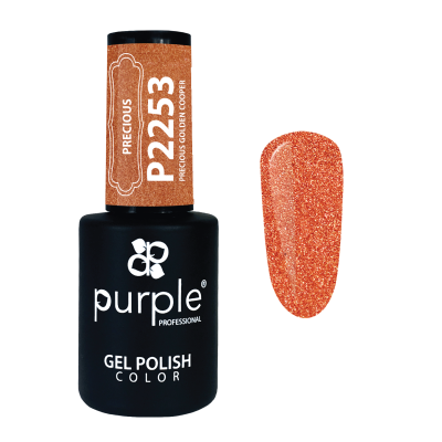 Verniz gel para unhas Purple Professional cor cobre dourado brilhante