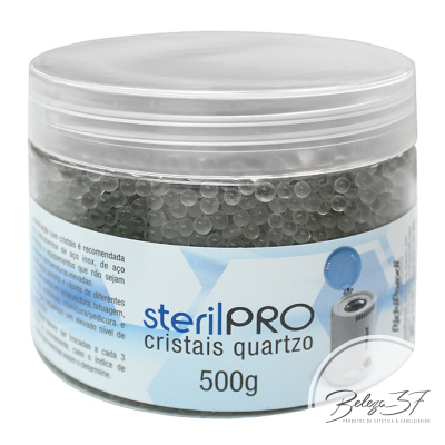 Frasco com cristais de quartzo sterilPRO 500g