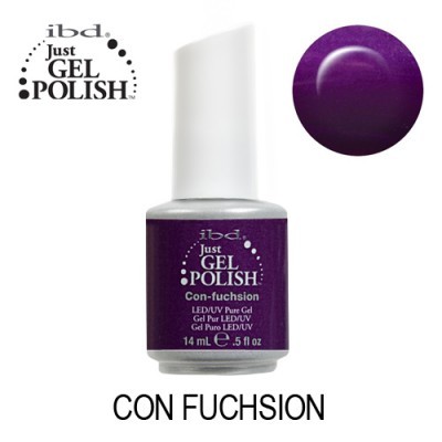 Verniz em gel roxo escuro da ibd Just GEL POLISH Con-fuchsion