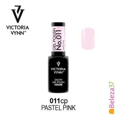Esmalte em gel Victoria Vynn cor Pastel Pink 011CP em vidro preto com tampa rosa
