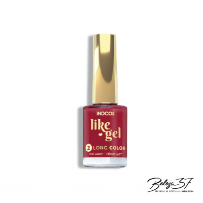 Verniz para unhas INOCOS like gel vermelho com tampa dourada