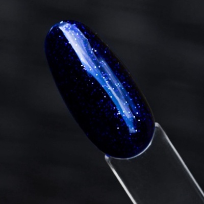 Amostra de cor de verniz azul escuro cintilante para unhas