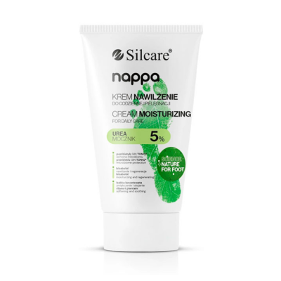 Creme Silcare nappa hidratante com ureia 5% em embalagem branca