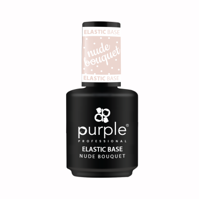 Frasco de verniz de unhas Purple Professional Elastic Base Nude Bouquet