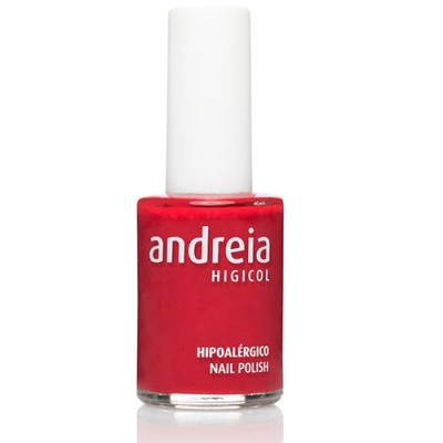 Verniz para unhas vermelho da marca andreia com tampa branca