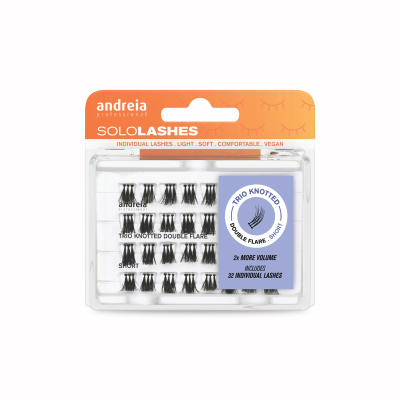 Caixa de pestanas falsas Andreia Solo Lashes com microfibra vegana em diferentes tamanhos
