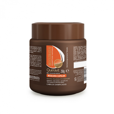 Máscara capilar Queratina Bio Extratus QueraVit 250g em embalagem castanha