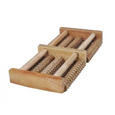 Massajador de pés de madeira com barras arredondadas