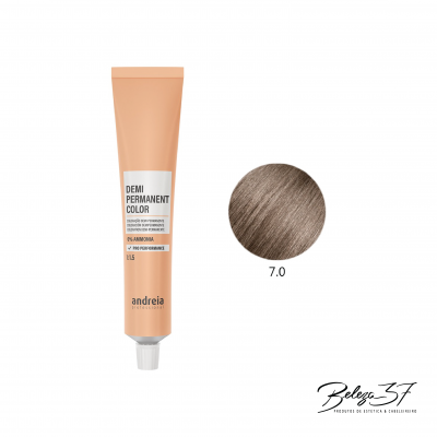 Tubo de tinta de cabelo Andreia Demi Permanent Color castanho claro 7.0