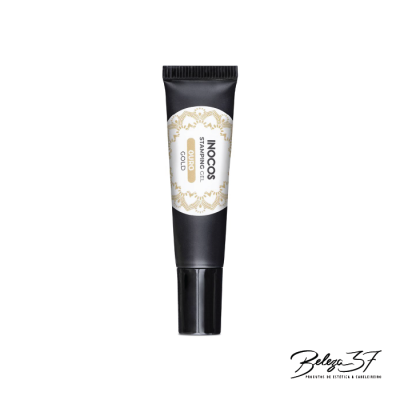 Frasco preto de gel de coloração INOCOS STARTING GEL GOLD