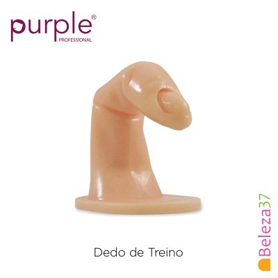 Dedo de treino em silicone cor de pele com base circular para apoio