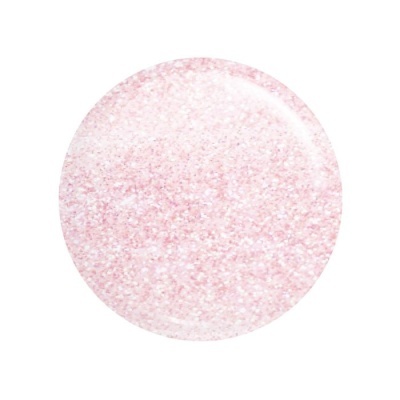 Esmalte de unhas rosa claro com glitter