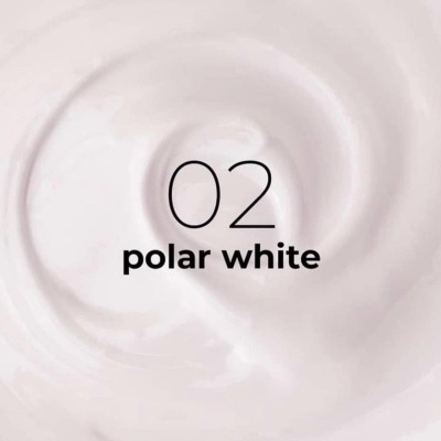 creme branco com texto '02 polar white'