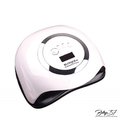 Secador de unhas profissional branco e preto com ecrã digital e botões de controlo