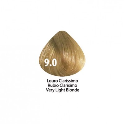 Amostra de cor de cabelo loiro claríssimo 9.0