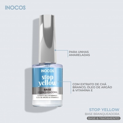 Verniz para unhas INOCOS Stop Yellow base branqueadora