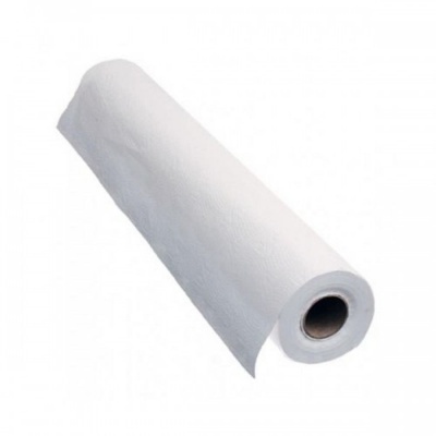 Rolo de papel branco com textura ligeiramente gravada