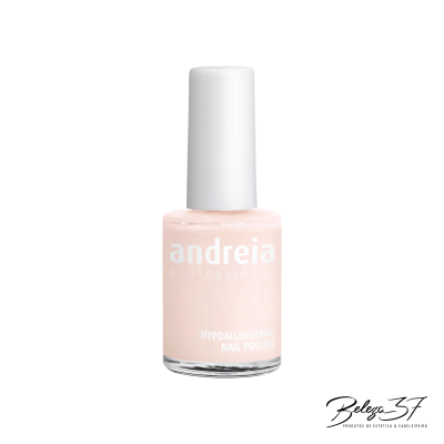 Frasco de verniz para unhas rosa claro da marca andreia professional