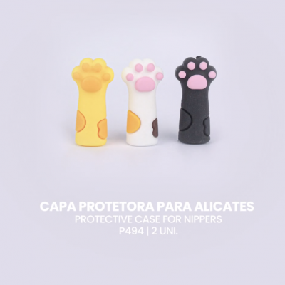 Capas protetoras para alicates em forma de patas de gato de várias cores