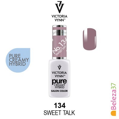 Verniz unhas Victoria Vynn Pure Creamy Hybrid cor 134 Sweet Talk lilás