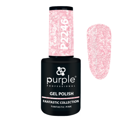 Esmalte de gel Purple Professional cor Fantastic Pink P2246