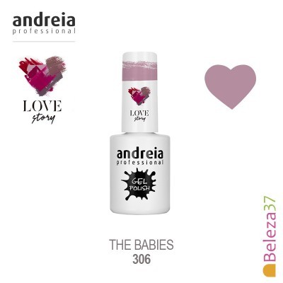 Esmalte gel unhas andreia professional Love story THE BABIES 306 embalagem branca