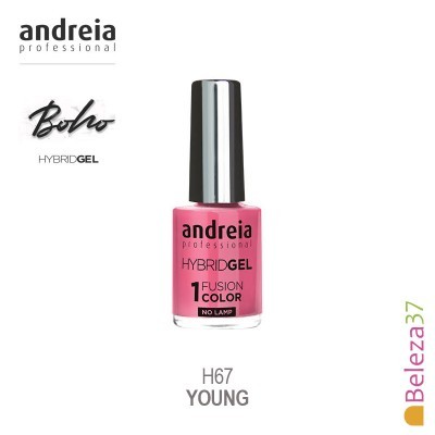 Frasco de verniz Andreia Professional Hybrid Gel cor rosa H67 Young