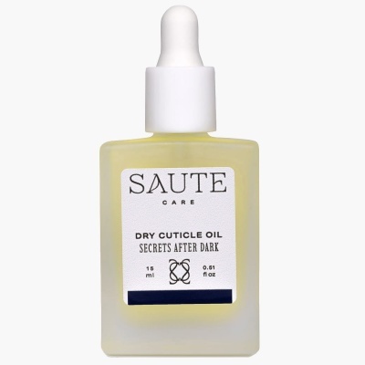 Frasco de óleo para cutículas SAUTE CARE com conta-gotas branco