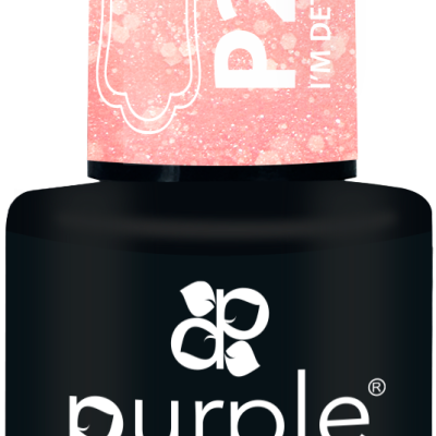 Frasco de verniz gel rosa Purple Professional com texto P2281