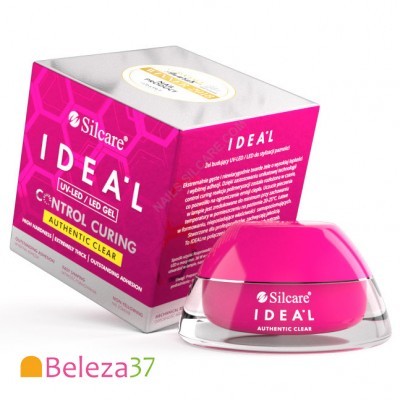 Gel UV-LED Silcare IDEAL Control Curing Authentic Clear em embalagem rosa