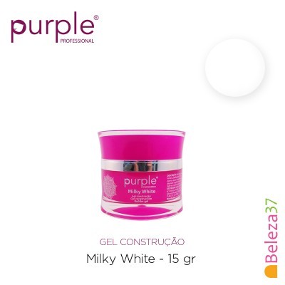 frasco gel construção unhas Purple Professional Milky White 15 gr