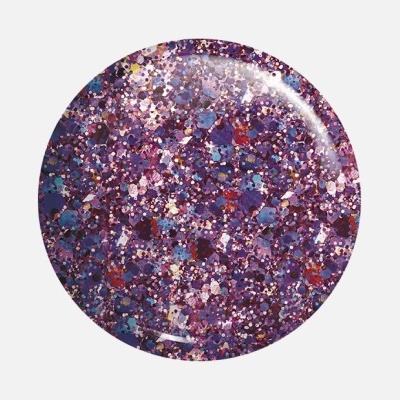 Placa redonda marmoreada em tons de roxo e azul