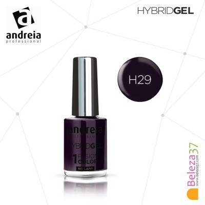 Verniz gel Andreia Professional HYBRID GEL H29 roxo escuro com tampa prateada
