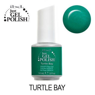 Esmalte de gel verde-azulado Turtle Bay da ibd Just Gel Polish