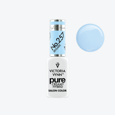 Frasco de verniz de unhas azul claro Victoria Vynn No.257 com gota da cor