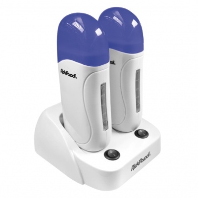 Base de carregamento com duas depiladoras Alfaparf brancas e azuis