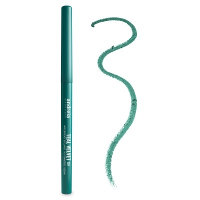 Lápis delineador teal velvet com traço cor teal