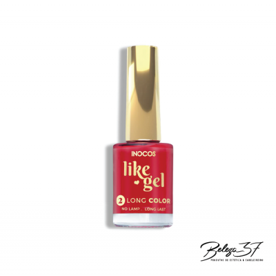 Verniz de unhas INOCOS like gel vermelho com tampa dourada