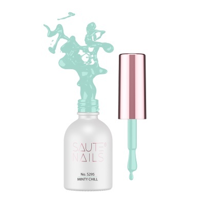 Verniz de unhas SAUT NAILS No. 5295 MINTY CHILL com tampa prateada rosada
