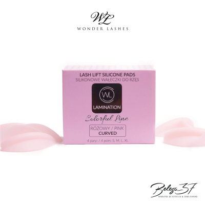 Embalagem rosa Wonder Lashes com Almofadas de Silicone para Lash Lift cor rosa curva