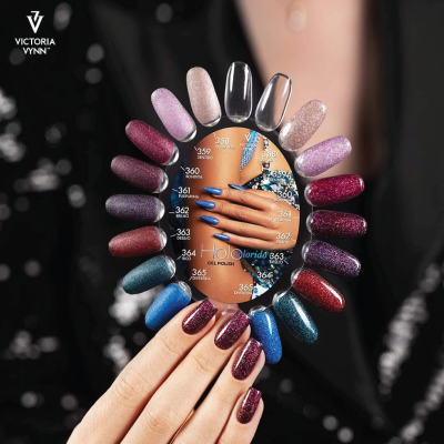 Mostruário circular de vernizes gel VICTORIA VYNN com amostras coloridas