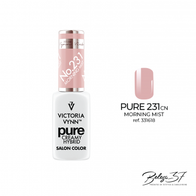 Frasco de verniz de unhas rosa claro Victoria Vynn com amostra da cor