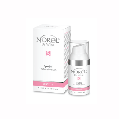 Gel para olhos Norel Dr Wilsz em embalagem branca e rosa com frasco branco