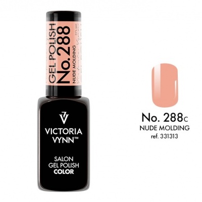 Frasco de verniz gel preto com rótulo cor de rosa e texto preto